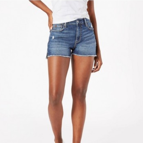 Levis Denizen High Rise Denim Shorts 